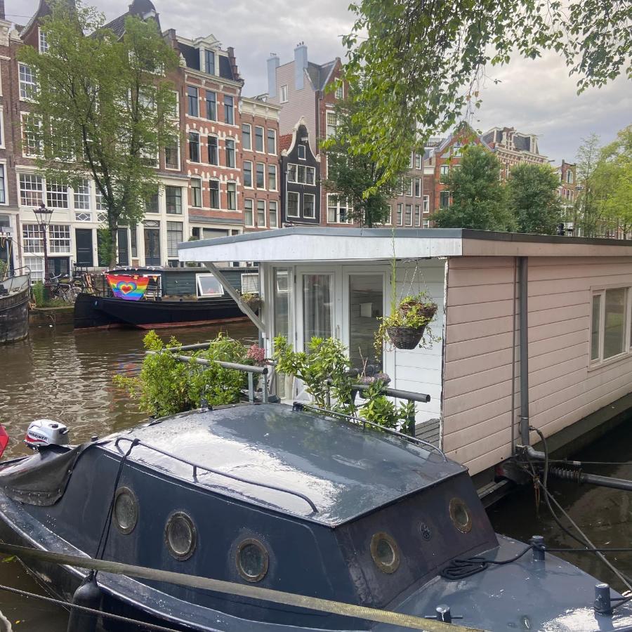 לינה וארוחת בוקר אמסטרדם Houseboat Bonnie מראה חיצוני תמונה