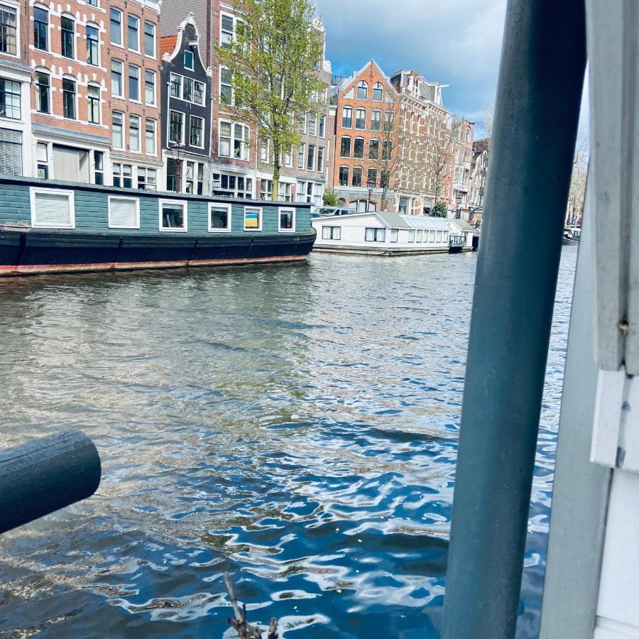 לינה וארוחת בוקר אמסטרדם Houseboat Bonnie מראה חיצוני תמונה
